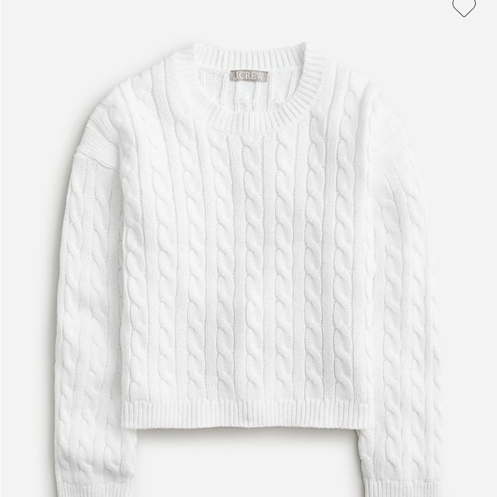 J. Crew Bundle Women's White Cable Knit Sweater Linen Pants - Picture 5 of 5